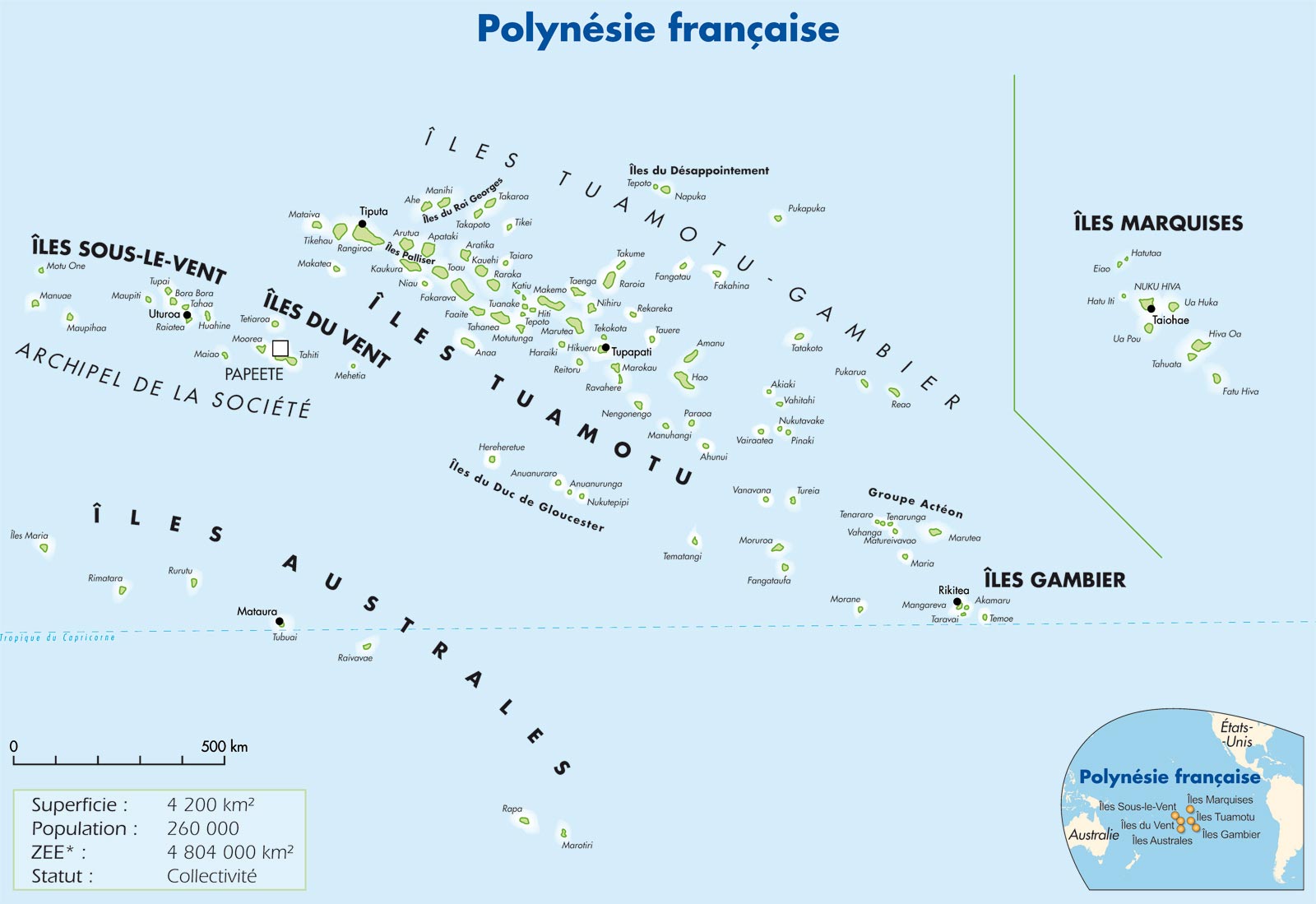 POLYNESIE FRANCAISE CARTE
