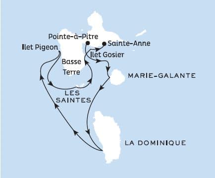 I-HEL-GUADELOUPE Croisière Odyssée Caraïbes MAP