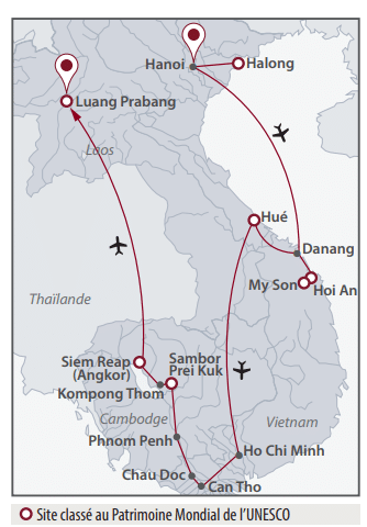 La grande traversée de l'Indochine VIETNAM CAMBODGE LAOS