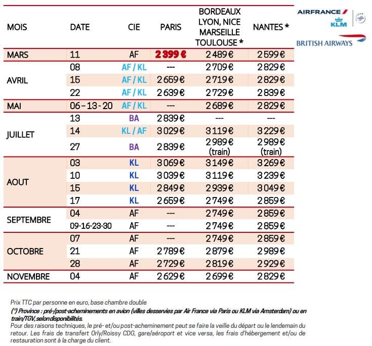 USA Dans le Grand Ouest américain Prix Sky team 2023 USA CAPITALES TOURS